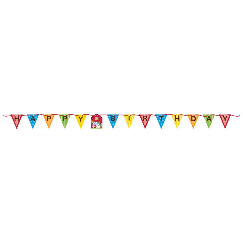 Farmhouse Fun Happy Birthday Banner