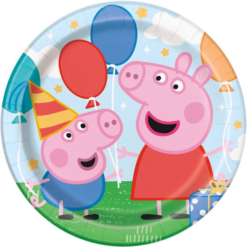 Peppa Pig 9in Round Paper Plates - 8ct