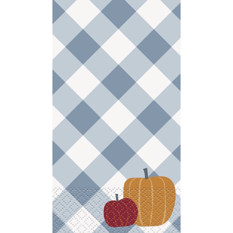 Pumpkin & Gingham Guest Napkins - 16ct