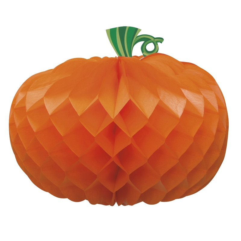 Pumpkin Shaped Honeycomb Centerpiece 10.75" x 24"