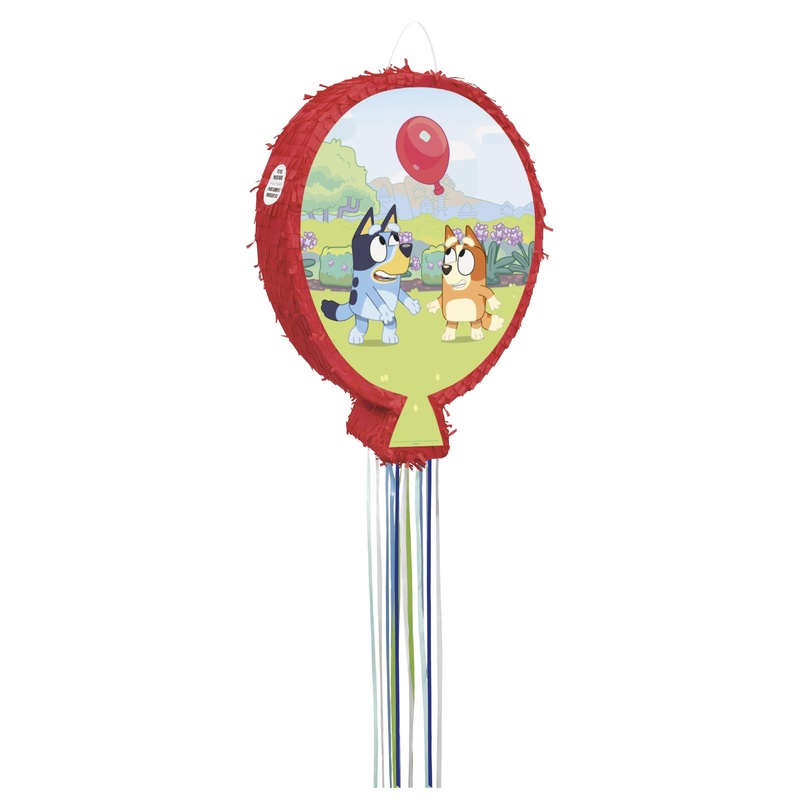 Bluey Shaped Drum Pull Pop Out Pinata - 20.5" x 15.5"