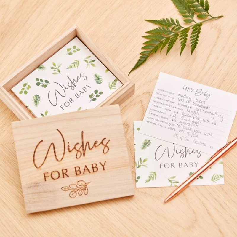 Baby Shower Botanical Wishes Cards Pack of 50