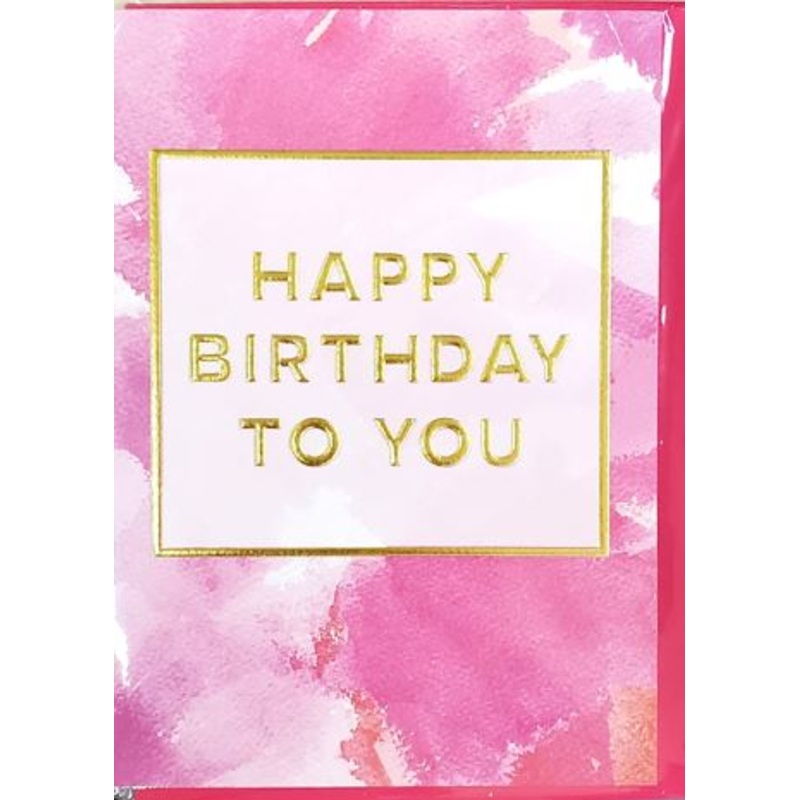 Birthday Card - Pink Paint