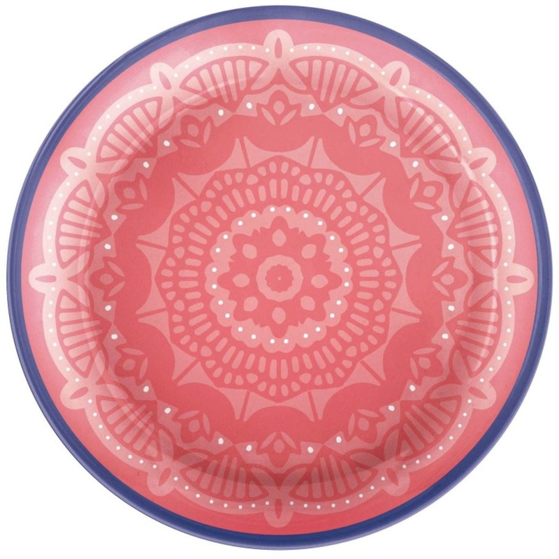 Boho Melamine Dessert Plates Pack of 4