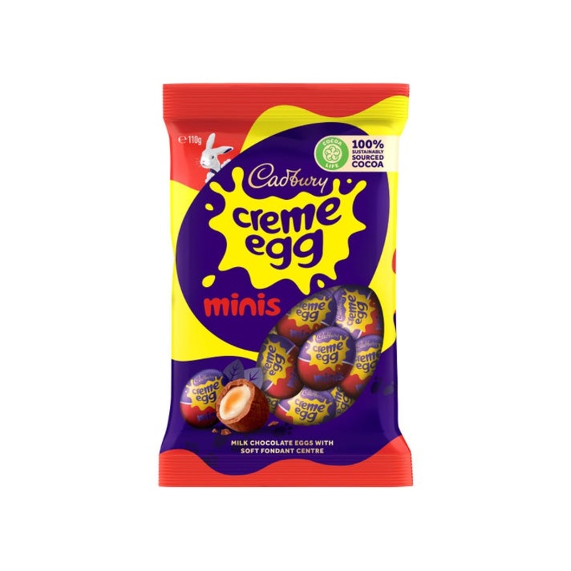Cadbury CrMe Egg Mini Eggs Bag 110G