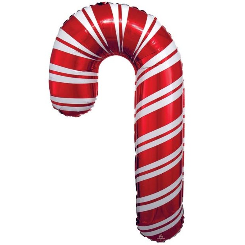 Christmas Candy Cane Foil Balloon 37Inches