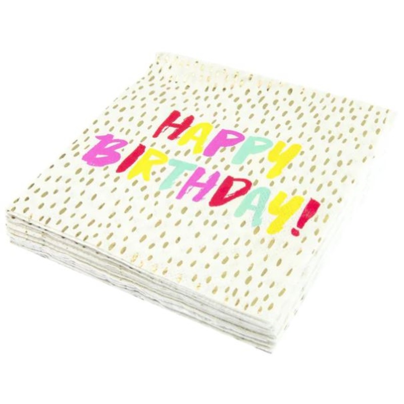 Colour Brushed Beverage Napkins Pack of 20