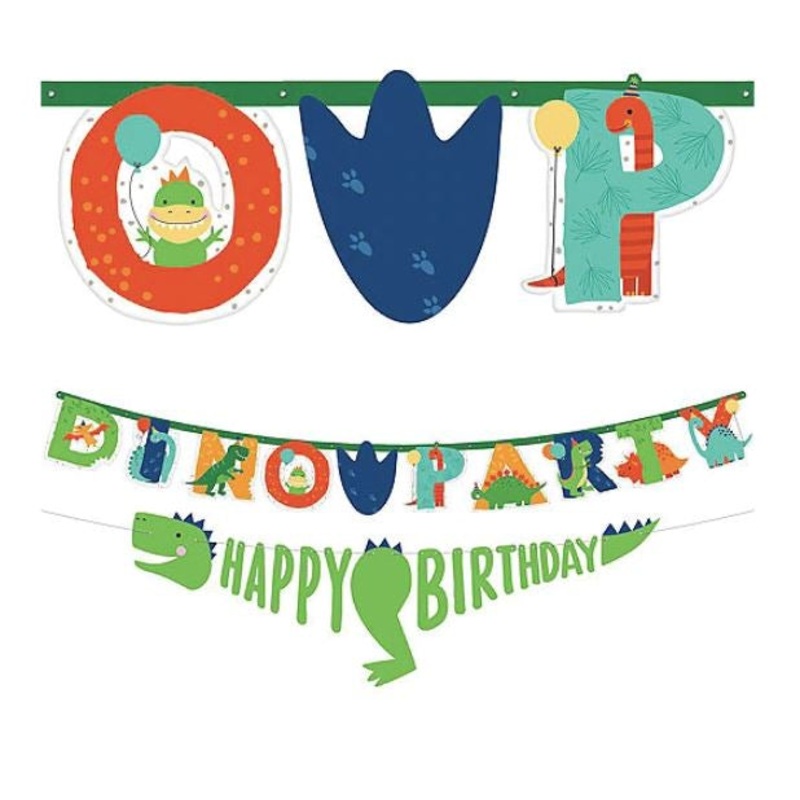 Dinosaur Dinomite Add An Age Happy Birthday Letter Banner