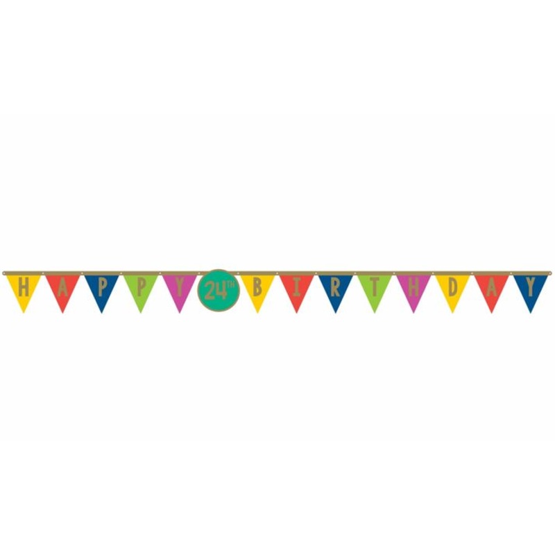 Happy Birthday Add An Age Flag Banner