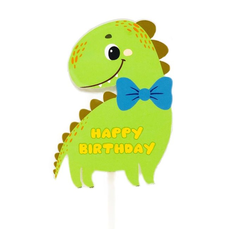 Happy Birthday Dinosaur Acrylic Cake Topper