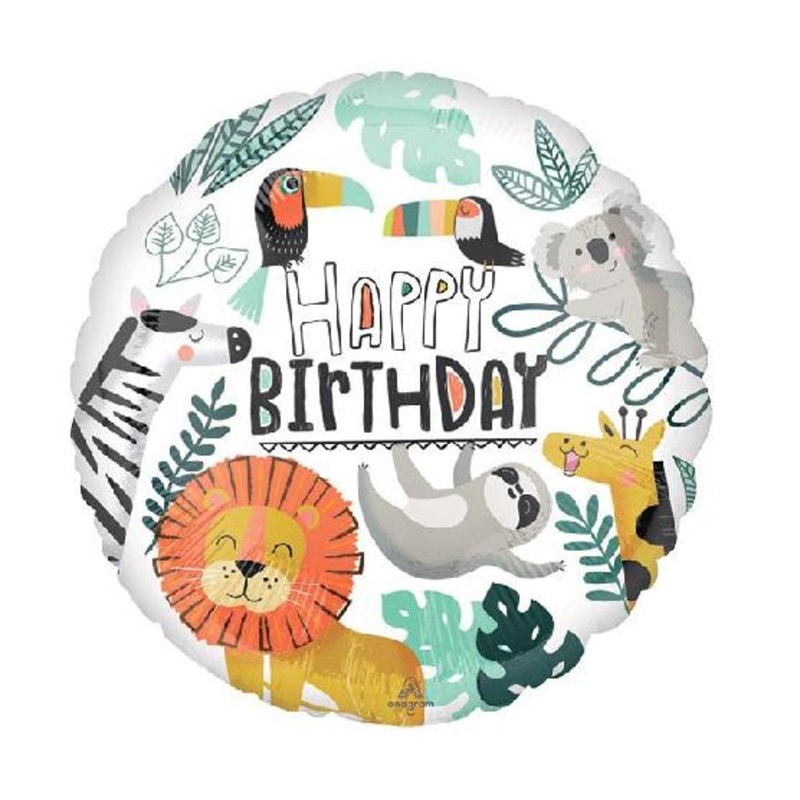 Happy Birthday Get Wild Foil Balloon 17Inches