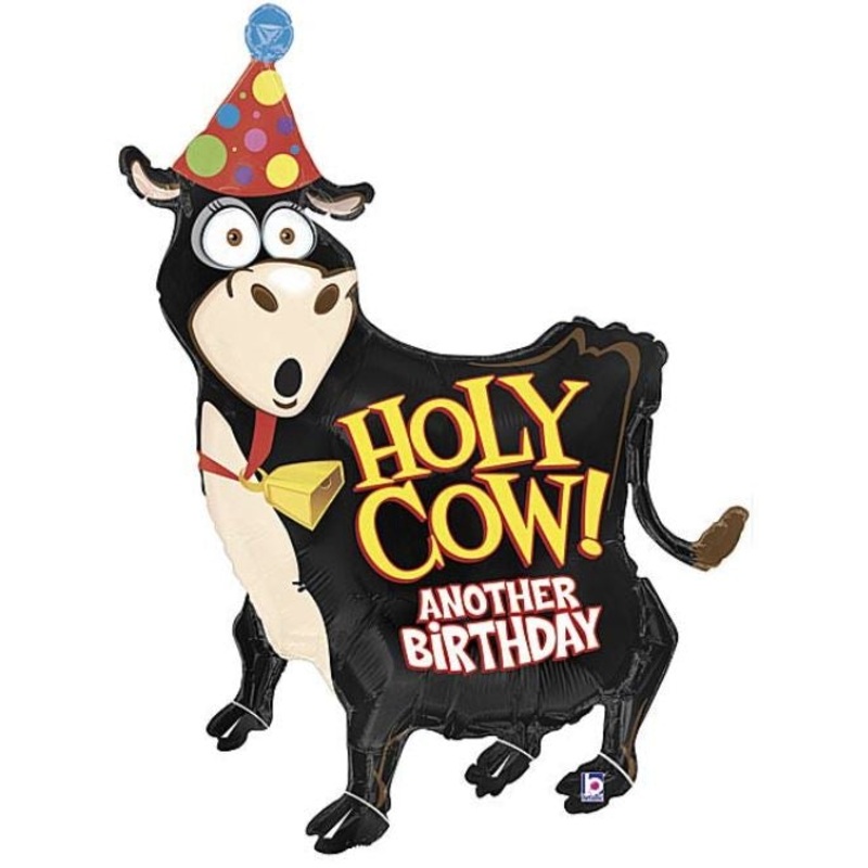 Happy Birthday Holy Cow Foil Balloon 42Inches