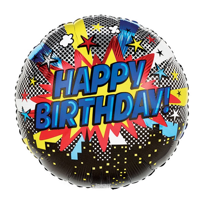 Happy Birthday Pop Art Foil Balloon 17Inches