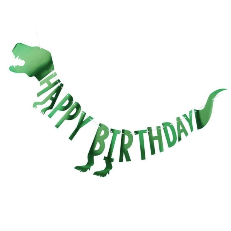 Happy Birthday Roarsome Dinosaur Letter Banner