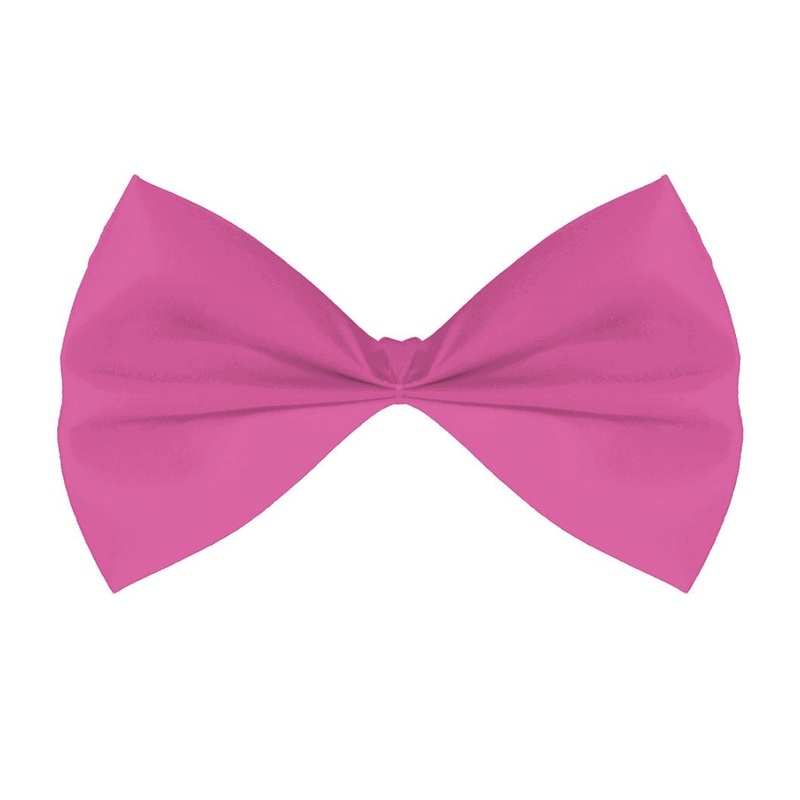 Pink Fabric Bow Tie