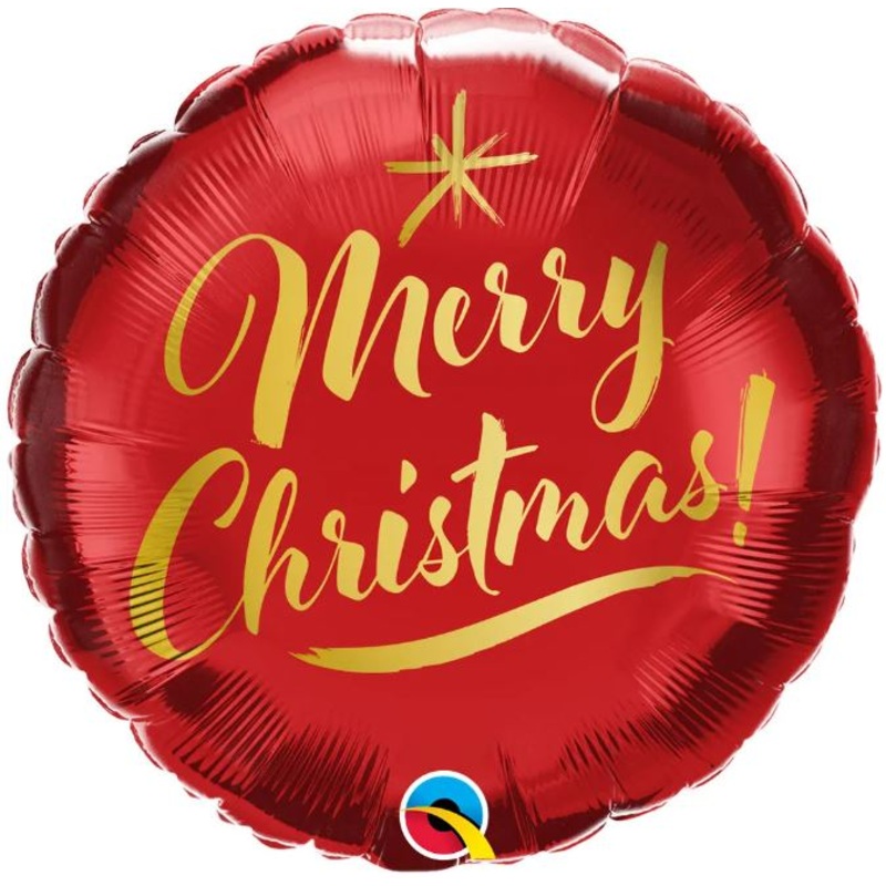 Red Merry Christmas Foil Balloon 18Inches