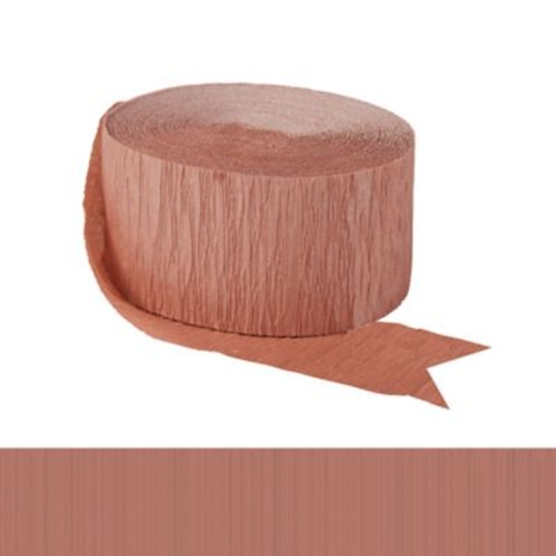 Rose Gold Crepe Paper Streamer