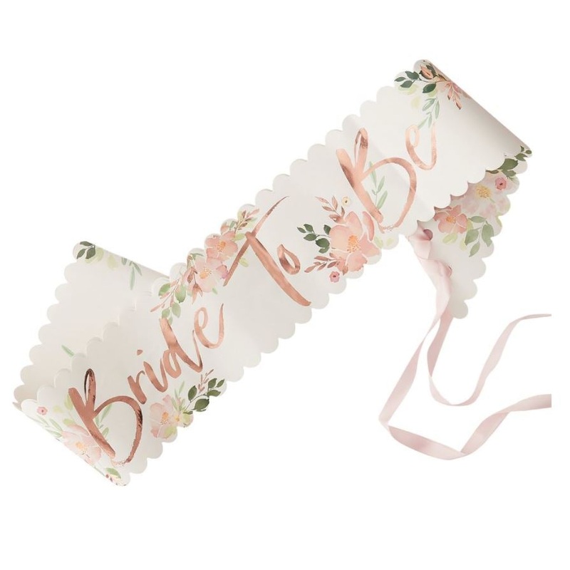 Sash Hen Party Bride To Be Floral