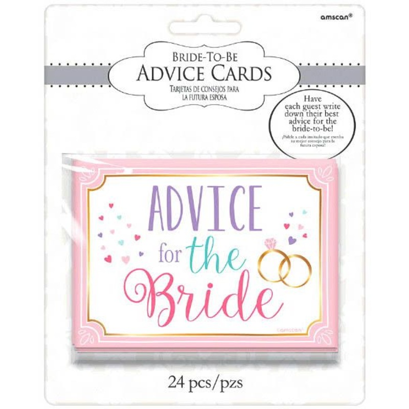 Advice Cards For The Bride Pack of 24