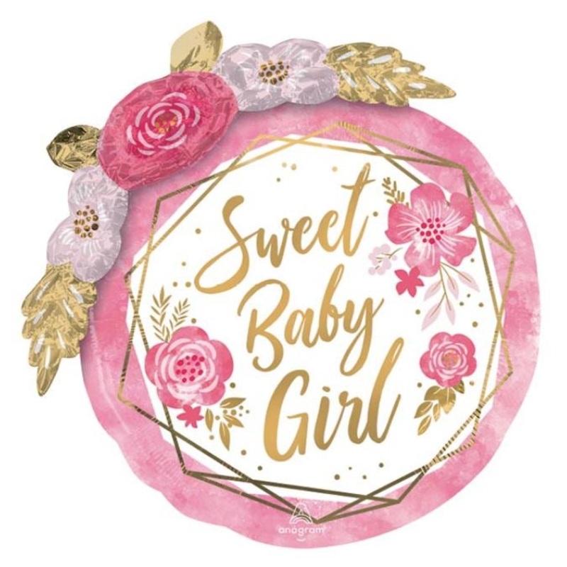 Baby Girl Floral Foil Balloon 36Inches