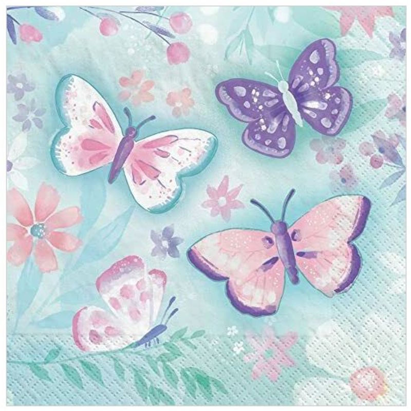 Butterfly Flutter Dinner Napkins Pack of 16