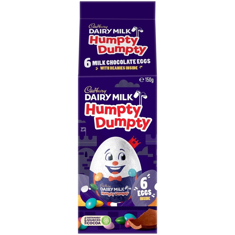 Cadbury Dairy Milk Humpty Egg Beanies Carton 150G
