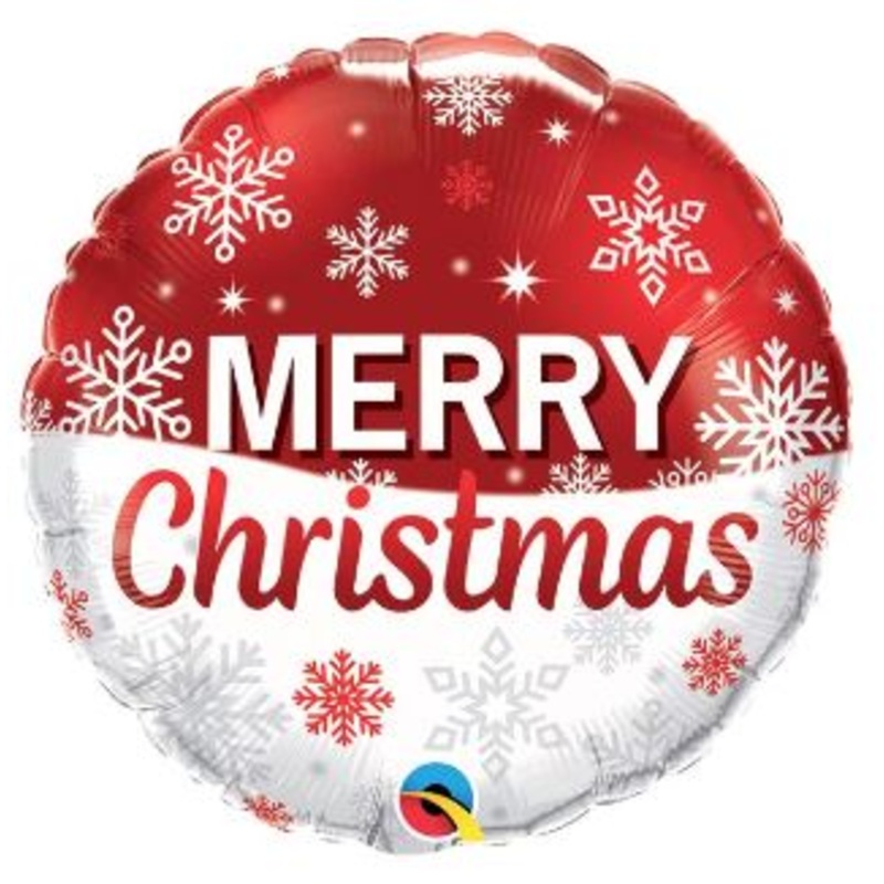Christmas Red Snowflakes Foil Balloon 18Inches