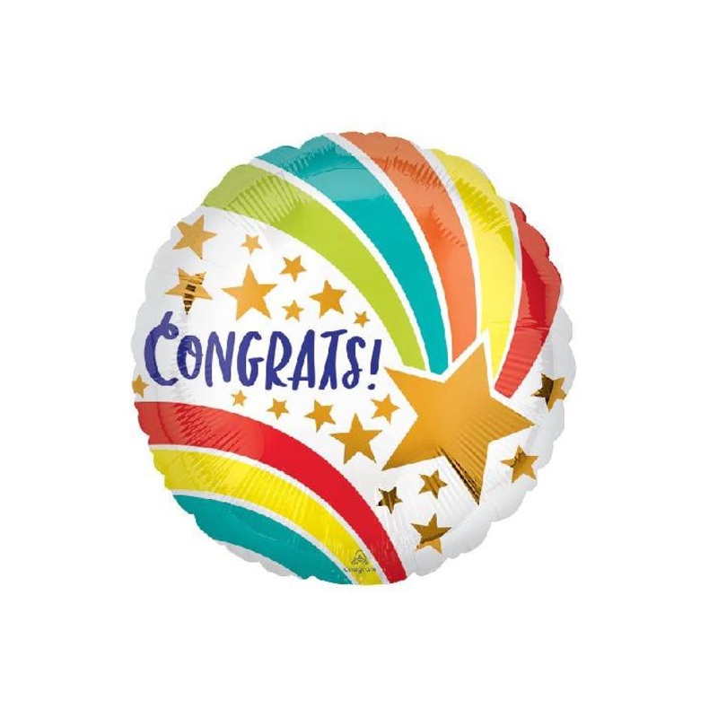 Congrats Shooting Star Foil Balloon 17Inches