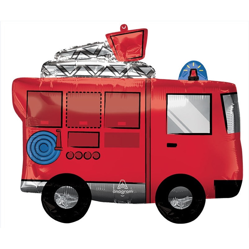 Fire Truck Foil Balloon 26Inches