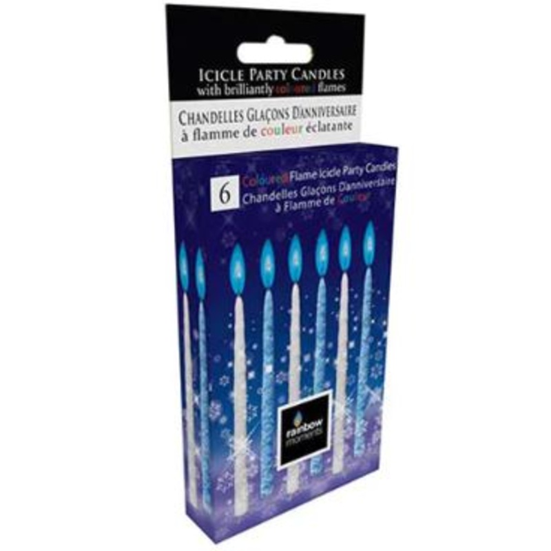 Frozen Icicles Candles Pack of 6