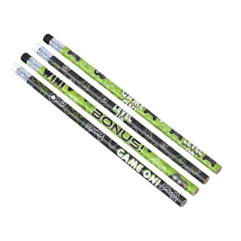 Game On Controller Level Up Pencils Assorted Pack of 8