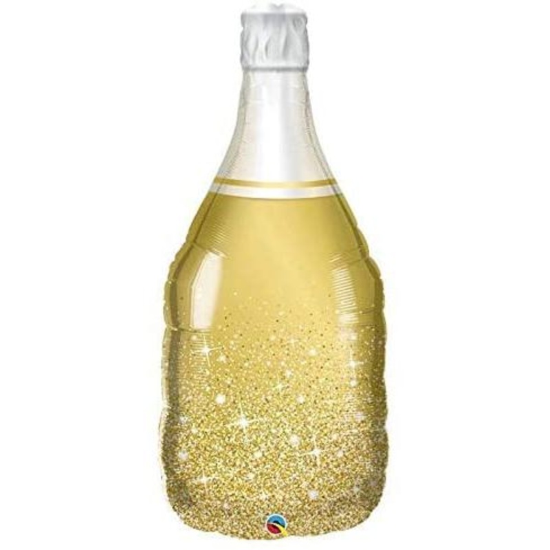 Gold Bubbly Champagne Bottle Foil Balloon 39Inches