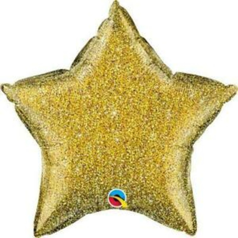 Gold Glitter Star Foil Balloon 20Inches
