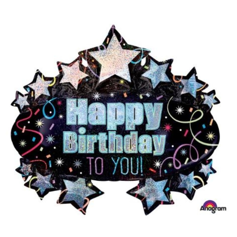 Happy Birthday Brilliant Marquee Foil Balloon 31Inches