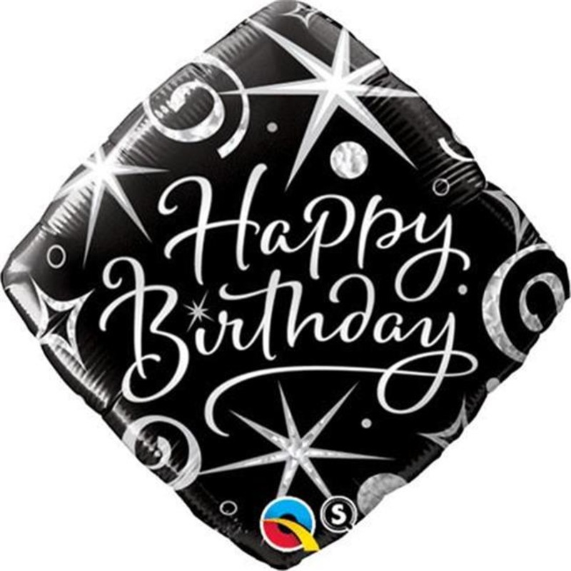Happy Birthday Elegant Sparkle Foil Balloon 18Inches