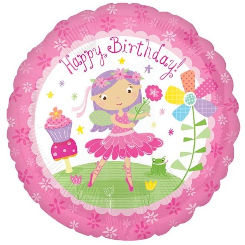 Happy Birthday Fairy Foil Balloon 18Inches