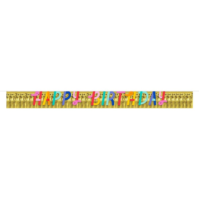 Happy Birthday Fringe Confetti Banner