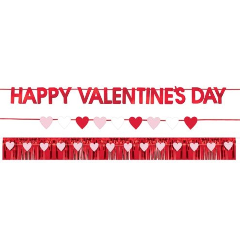 Happy Valentine's Day Banner Set of 4