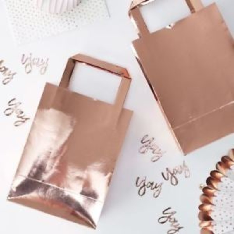 Rose Gold Party Bags Pack of 5