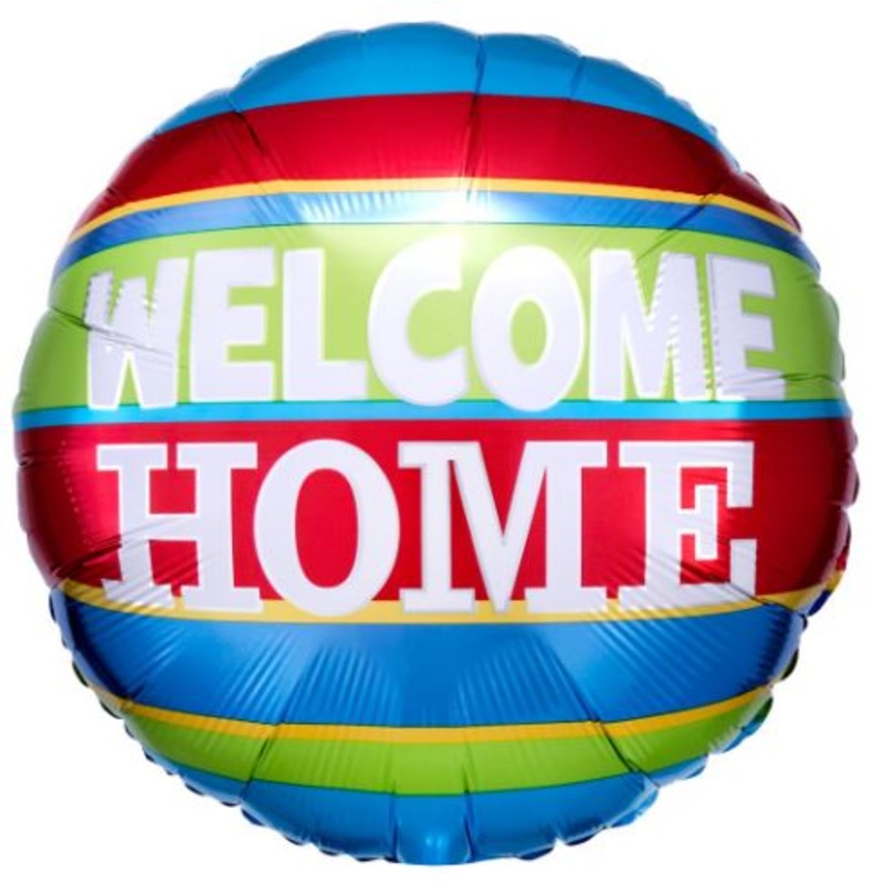 Welcome Home Stripes Foil Balloon 17Inches