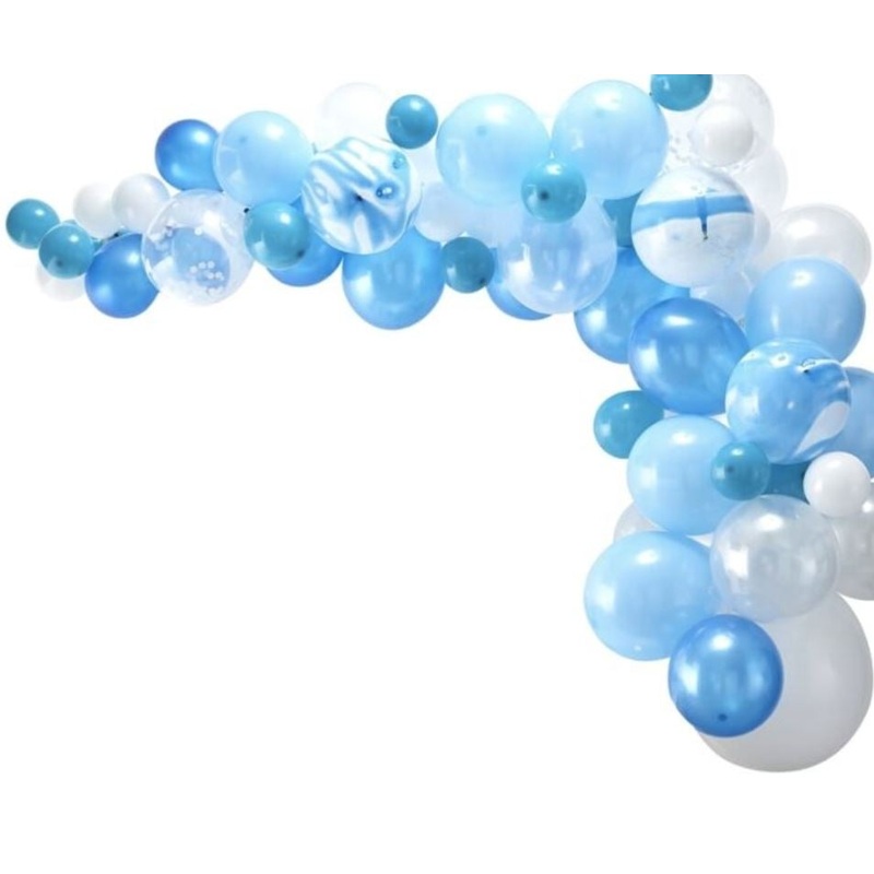 Blue & White Balloon Arch Kit