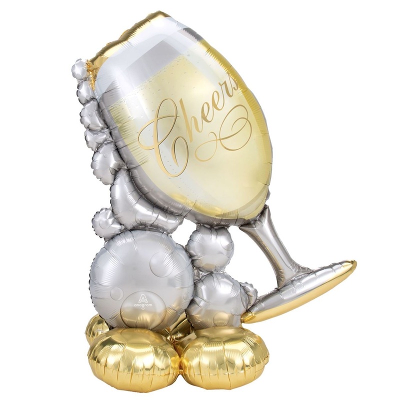 Cheers Champagne Glass Airloonz Balloon 51Inches