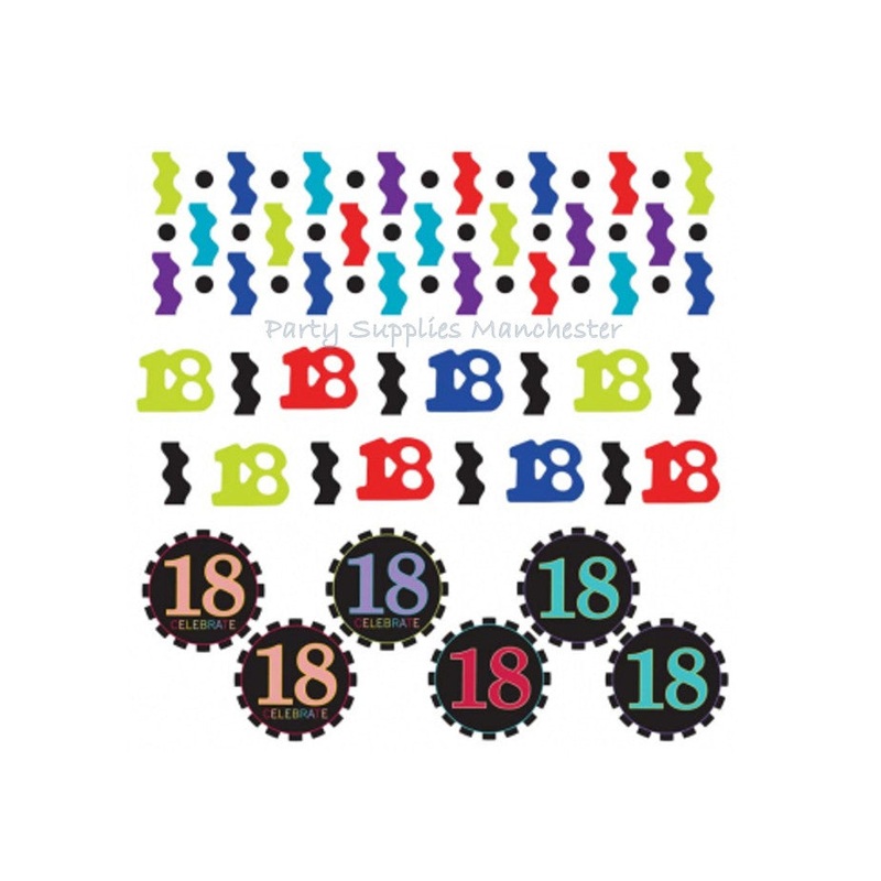 Chevron Design 18th Birthday Confetti Table Sprinkles