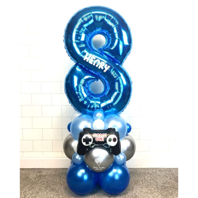 COLLECTION ONLY - GAME ON Blue Number Tower Personalised with a Name