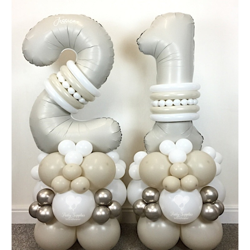 COLLECTION ONLY - Nude - Luxury Personalised Double Number Tower