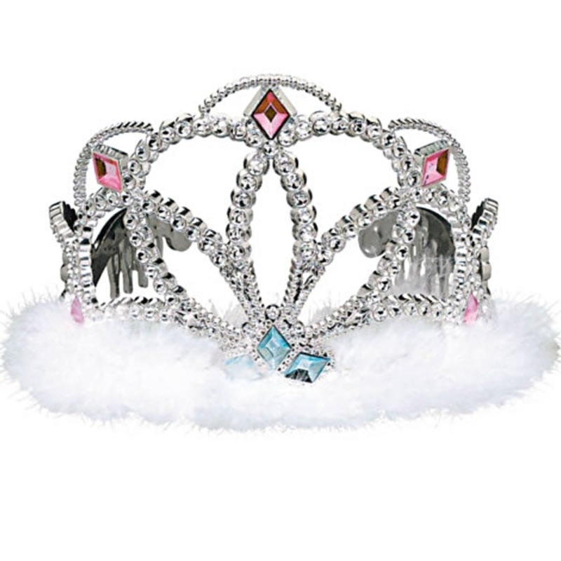 Diamond Tiara With Marabou