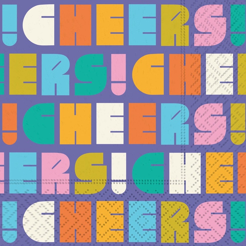 Groovy Vibes-Cheers Beverage Napkins Pack of 20