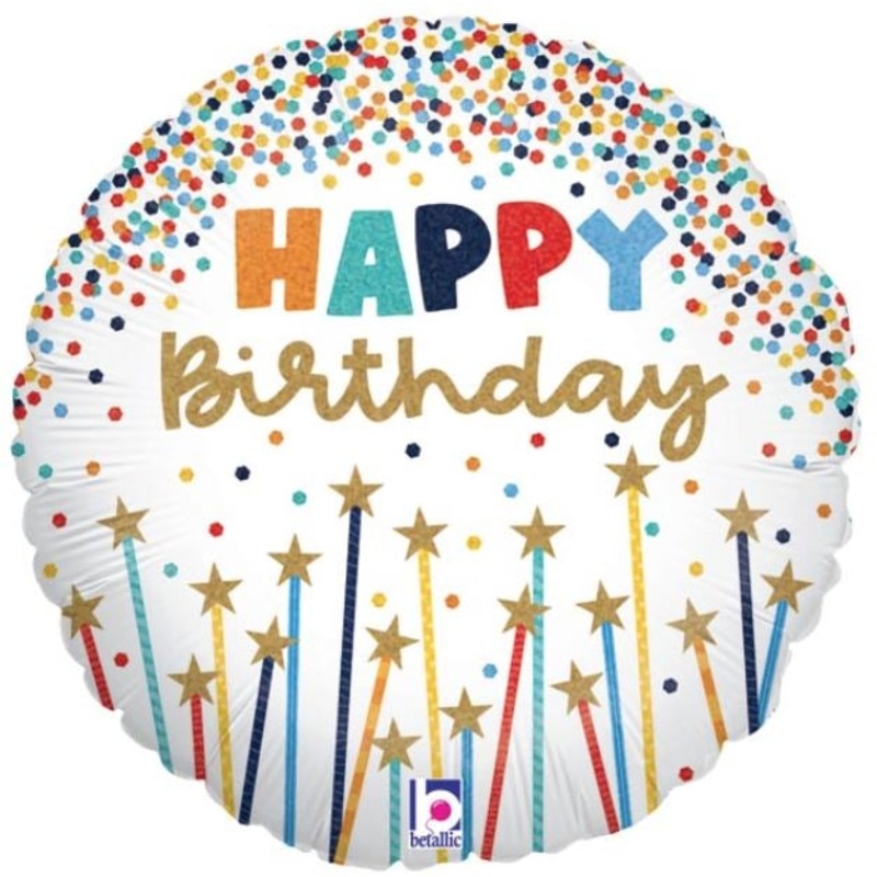 Happy Birthday Candles Foil Balloon 18Inches
