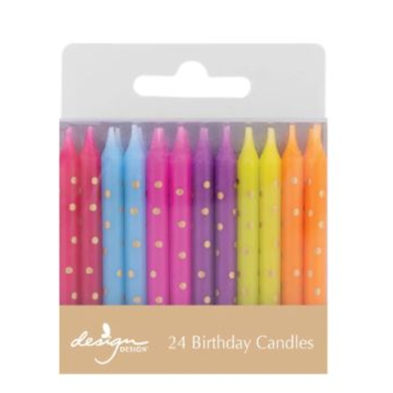 Razzle & Dazzle  Dots Candles Assorted Pack of 24