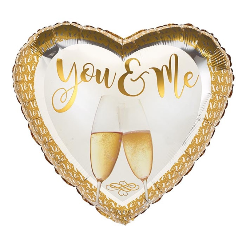 You And Me Heart Shape Balloon 17 Inches